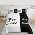 thumbnail image 2 of Homewish Mr and Mrs Bedding Comforter Set, Black White Couples Print Twin Comforter Sets, Romantic Valentines Day Bedding Set, Lightweight Room Decor, 2-Piece, 2 of 8