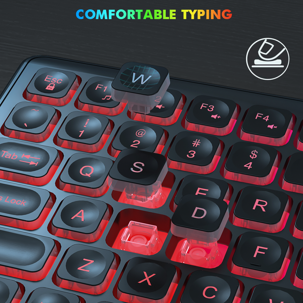 Wagpak Wireless Keyboard and Mouse Combo, RGB Backlit, Rechargeable photo 7