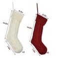 thumbnail image 3 of Cable Knit Christmas Stocking, 4 Pack, Large, Burgundy/White, 18" x 4.7", 3 of 7
