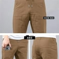 thumbnail image 7 of Mens Khaki Pants Relaxed Fit Men's Corduroy Cargo Pants Two-Tone Baggy Track Pants Unisex Streetwear Y2K Pants Casual Trouser Work Pants for Men Cargo, 7 of 7