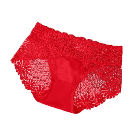 

Tangnade Ladies casual underwear bra Women s Lingerie Lace Open Thong Panties G-Pants Lingerie Pajamas Red L
