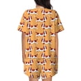 thumbnail image 6 of Rateoe Dachshund Dog Puppy Pattern Women's Short-Sleeved Pajama Set - 2 Piece Soft and Lightweight Sleepwear Set-Large, 6 of 7
