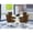 Linen White, variant on East West Furniture Dublin 5-piece Wood Dining Set in Oak/Dark Coffee