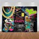 thumbnail image 1 of Fondo de fiesta de los 90 con temática de hip hop, años 80 y 90, decoración de fiesta con grafiti, pared de ladrillos, Príncipe fresco, música retro, rock, punk, fondo de los 90, pancarta, accesorios, 1 of 6