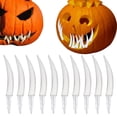 thumbnail image 2 of Plastic Pumpkin Teeth Set – 10 Pack of Scary Jack-O'-Lantern Teeth for Halloween DIY Crafts, Party Decor, and Pranks, 2 of 6