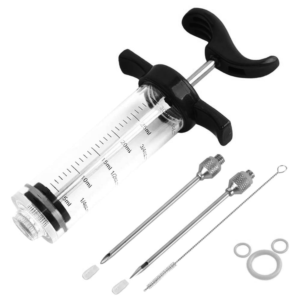 Meat Injector, Plastic BBQ Marinade Injector Kit, Turkey Injector