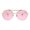 gold pink, variant on Womens Metal Ball Tip Retro Trend Unique Feminine Pilots Sunglasses Silver Clear