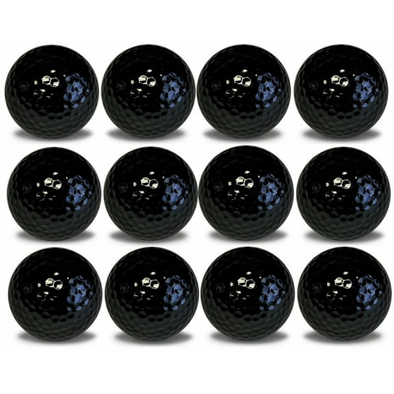 Black Golf Balls – 12 Pack – Sleek and Bold Golf Balls by GBM Golf