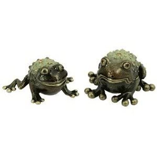 2" Hand Painted Frog Salt & Pepper Shakers
