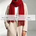 thumbnail image 3 of LUVDA Knit Scarf Wrap for Women Solid Long Fringe Warm Casual Fall Winter, 3 of 5