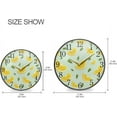 thumbnail image 2 of Dreamtimes Oranges Lemons Pattern Wall Clock Silent Non Ticking 12 Inch Round Easy to Read for Home Office School Clock, 2 of 7