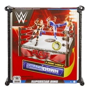 WWE Superstar Ring Action Figure Playset with Spring-Loaded Mat & 4 Event Apron Stickers