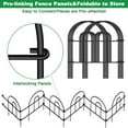 thumbnail image 2 of WarmHaven 35 Panels 18in(H)×50ft(L) Decorative Garden Fences and Borders for Dogs Garden Fencing Animal Barrier No Dig Rustproof Metal Fence Panels for Flower Bed Fence Black, 2 of 13