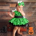 thumbnail image 2 of Girls Halloween Sleeveless Mesh Dress With Headband Candy Bag 3Pcs Kids Holiday Party Costume Set [CHSJU], 2 of 4