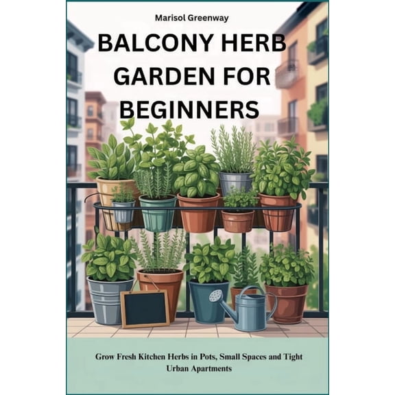 Balcony Herb Garden for Beginners: Grow Fresh Kitchen Herbs in Pots, Small Spaces and Tight Urban Apartments, (Paperback)