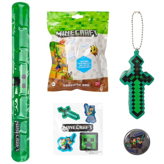 4 Piece Minecraft Party Favor Surprise Bag for Kids