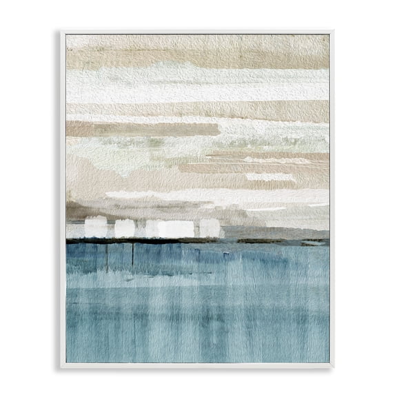 Stupell Industries Modern Modern Sea Landscape White Framed Giclee Art, 16 x 20, by Flora Kouta