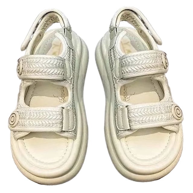 Sandalias de plataforma con sandalias de vestir ajustables con doble hebilla para mujeres y niñas