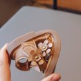 thumbnail image 5 of Gelikeya Toddler Girls Sandals with Flower Breathable Leather Kids Closed Toe Sandals Soft Rubber Soft Soled Summer Shoes for Little Girl, Khaki, 5 of 5