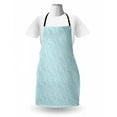 thumbnail image 3 of Abstract Apron, Ocean Inspired Hand Drawn Wave Pattern Lines and Swirls Soft Toned Palette, Unisex Kitchen Bib with Adjustable Neck for Cooking Gardening, Adult Size, Pale Blue White, by Ambesonne, 3 of 4