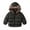 Black, variant on KYAIGUO Toddler Boys Girls Zipper down Jacket Coat Cute Hooded Warm Puffer Lined down Outerwear Coat for 1-7 Years Old