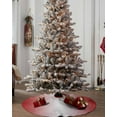 thumbnail image 4 of Red Ombre Christmas Tree Skirt 36 Inches Large Christmas Skirt Tree, Red White Gradient Abstract Modern Minimalism Art Tree Skirt Christmas Decorations for Fireplace Party Holidays Indoor Outdoor, 4 of 7