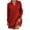 Sweatshirt Dresses for Women Red, variant on Guieoi Plus Size Fall Long-Sleeve Knitted Jacquard V-Neck Hooded Sweatshirt Dress Red XXXL