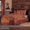thumbnail image 4 of VHC Brands Ninepatch Star 3 Piece California King Country Patchwork Design, Quilt Set, Burgundy Red, 4 of 4