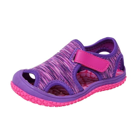 

Yinguo Outdoor Girls Boys Beach Shoes Non-slip Child Kids Sandals Summer Sneakers Baby Baby Shoes Purple 27