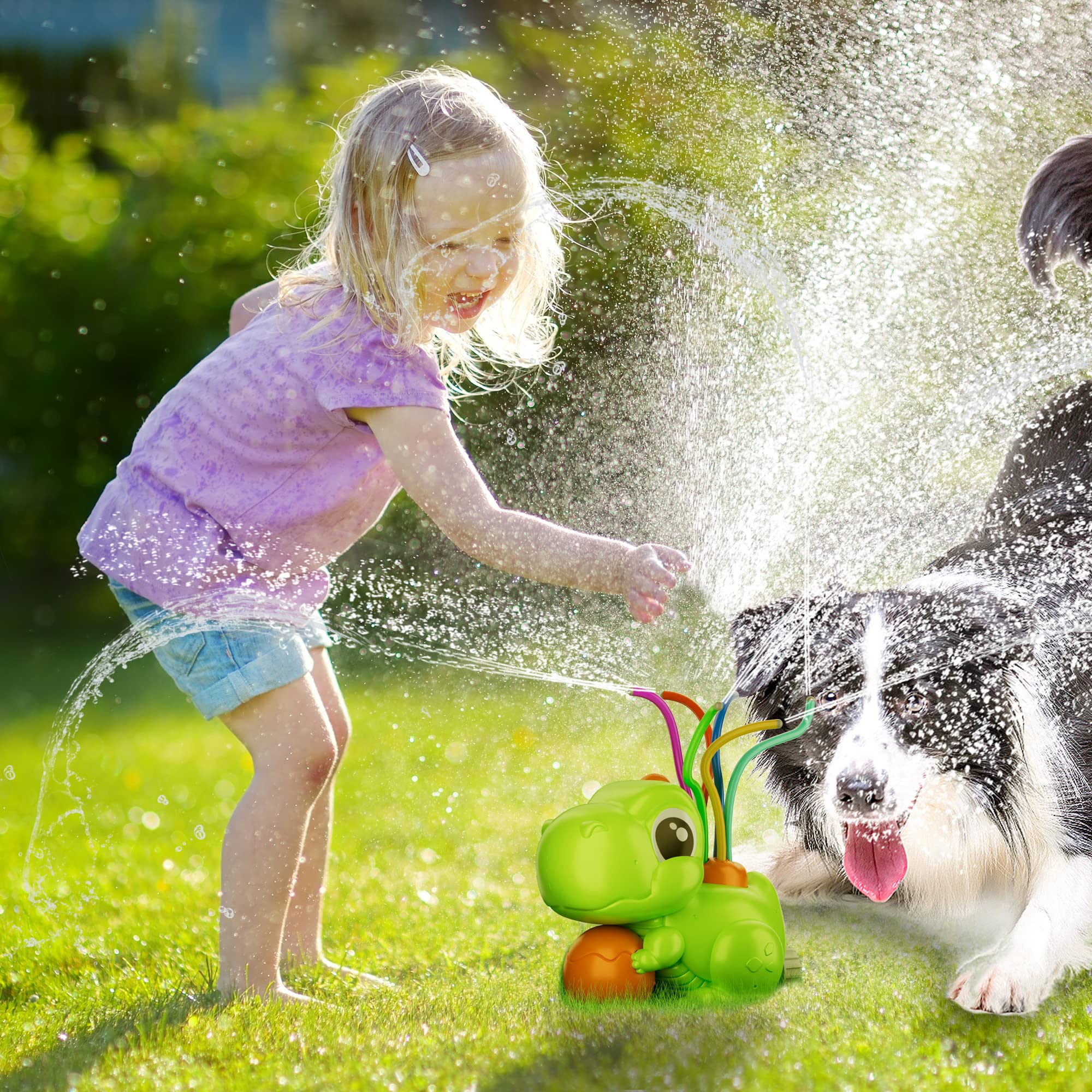 SALYWEE Sprinkler Outdoor Toy, Shower Toy, Cartoon Design, Fun Shape, Portable Summer Courtyard Lawn Water Toy, Party & Bathroom