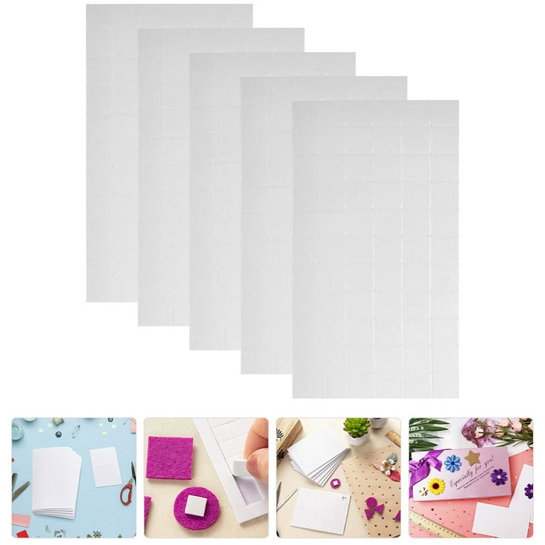 5 Sheets Foam Dots Squares Dual-Adhesive Foam Mount for Scrapbook DIY  Crafts Office Supplies 