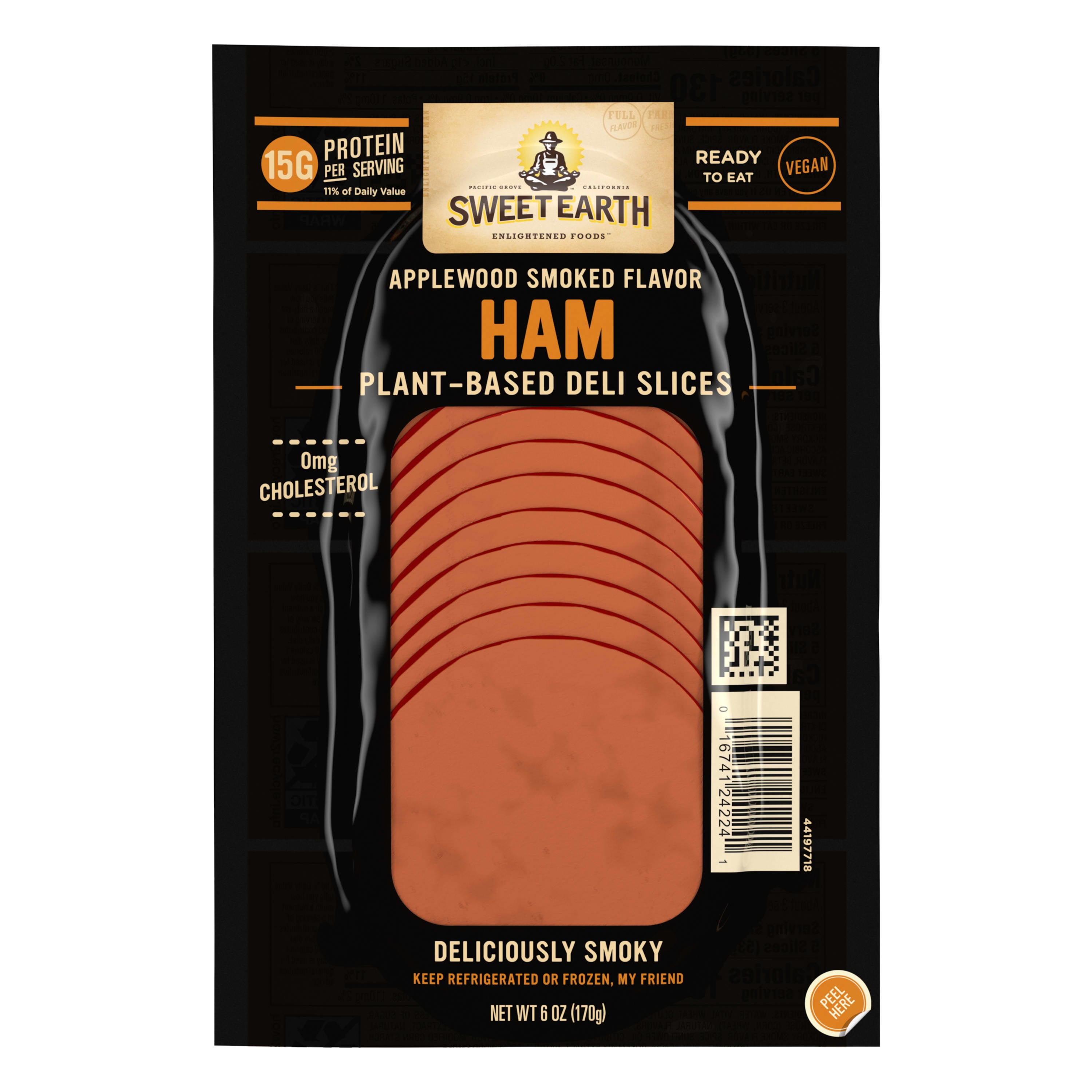 Sweet Earth Plant-Based Black Forest Ham Deli Slices, 6 oz