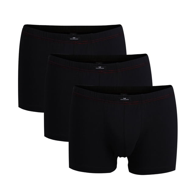 Götzburg Pantalones de Hombre, Paquete de 3, Jersey Sencillo, Juego de ropa interior, Algodón Elástico Negro M (Medium)