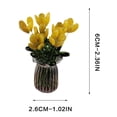 thumbnail image 3 of Handmade Lampwork Tiny Glass Flowers, Mini Glass Flowers in Vase, Unique Collectible Art Gift, Tiny Glass Flowers in Vase with Stems for Mother's Day, Office, Home(Yellow), 3 of 7