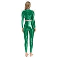 thumbnail image 2 of Haitryli Womens Alien Outer Space Outfits Turtleneck Long Sleeve Jumpsuits Club Party Rave Outfits Green XXL, 2 of 6