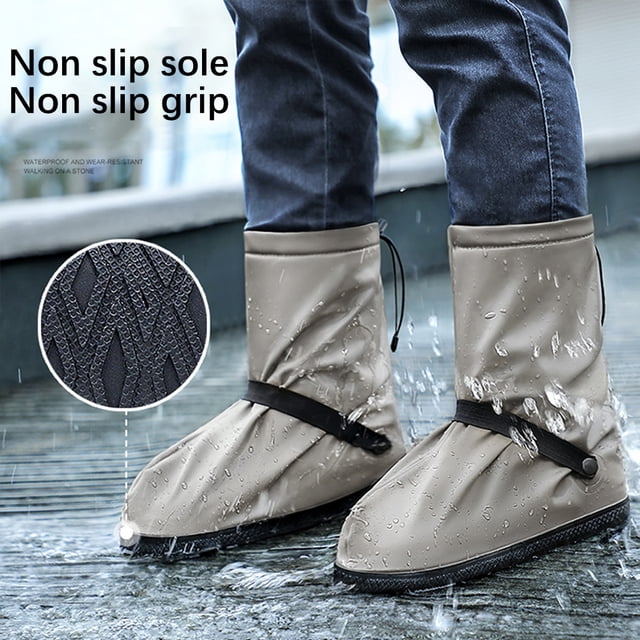 1 Paire Couvre-Chaussures Imperméable Équipement de Protection Routière Réutilisable Vélos VTT Surchaussures Sports de Plein Air Protecteur de Chaussures Accessoires Hommes Noir 3TG