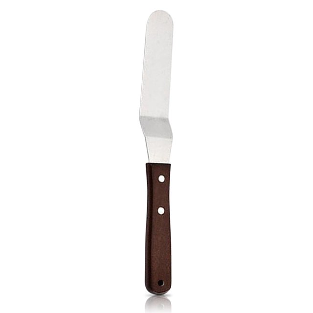 Inteprter Espátula para glaseado de acero inoxidable, para decorar pasteles, glaseado, crema, mantequilla, raspador, esparcidor más en ángulo, Type3 NO3