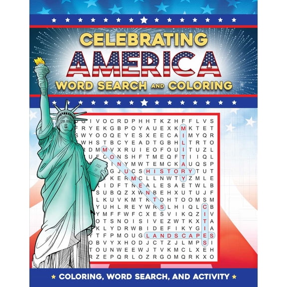 Celebrating America Word Search and Coloring (Paperback)