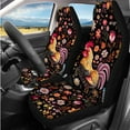 thumbnail image 2 of Qpednta Chicken Floral Print 14 Pack Car Accessories Set with Cars Seat Covers Auto Steering Wheel Accessories and Seat Belt Pads Cars Headrest Cover Armrest Cover Soft Suitable for Car SUV, 2 of 6
