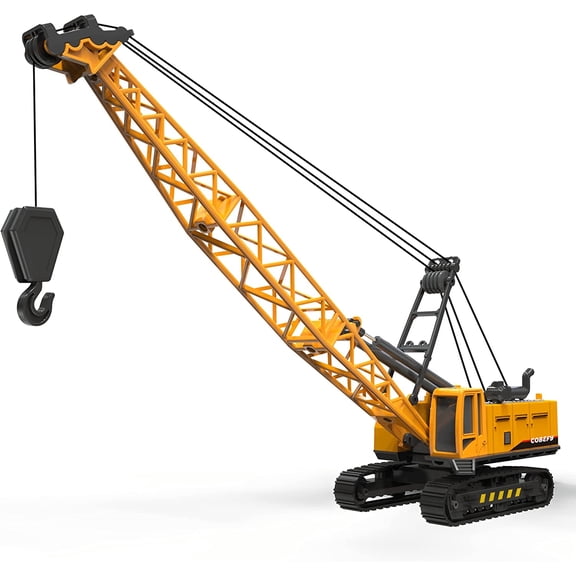 TEAMD Crane Toy Construction Toy Truck, Diecast Construction Vehicles for Kids Sandbox Car Toy for Boy, Birthday Gift for Age 3 and Up Children Kids Toddler Present