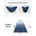 thumbnail image 6 of Navy Blue Ice Hockey Waterfall Valances for Windows, Winter Sports Ball Games Ombre Kitchen Sheer Valance Curtains, Rod Pocket Elegant Swag Valances for Living Room Bedroom, 47.2"x38.5", 2 Panel, 6 of 8