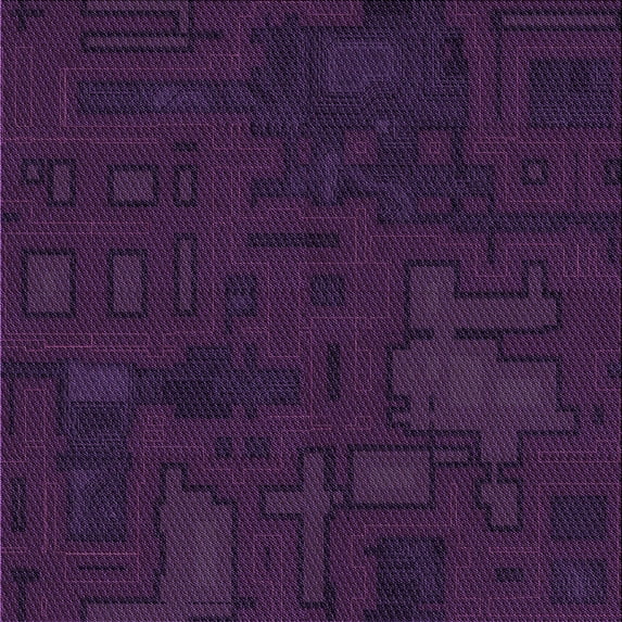 Ahgly Company Machine Washable Indoor Square Transitional Deep Purple Area Rugs, 4' Square
