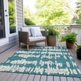 thumbnail image 6 of Addison Rugs Chantille Indoor/Outdoor Transitional Stripes Teal Washable Rectangle Rug, 8' x 10', 6 of 6