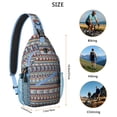 thumbnail image 2 of Floral Boho Travel Sling Backpack with Multi Functional Storage, Lightweight Artistic Shoulder Crossbody Daypack, 2 of 2