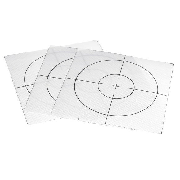 Uxcell 3pcs Survey Reflector Sheet 200x200mm Self-Adhesive Survey Target Mark Silver