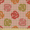thumbnail image 2 of Floral Fabric by the Yard, Rose Petals Bouquets Shabby Grunge Love Blossoms Valentines Retro, Decorative Upholstery Fabric for Chairs & Home Accents, Coral Vermilion by Ambesonne, 2 of 5