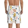 thumbnail image 3 of Kdxio Geometric Spots Print Mens Sleep Shorts Bottoms Soft Comfy Pajama Wear Pants with Drawstring Pockets, 3 of 7