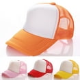 thumbnail image 3 of Ruanlalo Unisex Attractive Baseball Cap Trucker Mesh Blank Visor Adjustable Sun Hat Yellow & White, 3 of 6
