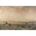 thumbnail image 2 of Peter DeWint 18x13 Black Ornate Wood Framed Double Matted Museum Art Print Titled - Harvesters in Landscape in Sussex (ca. 1820), 2 of 5