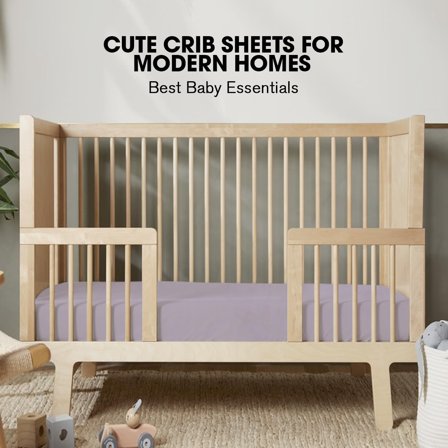 Little Grape Land Crib Sheets for Baby Girls 4 Pack, 28"x 52" Extra Soft Microfiber Crib Sheet Set for Standard Crib & Toddler Mattress Pad, Butterfly